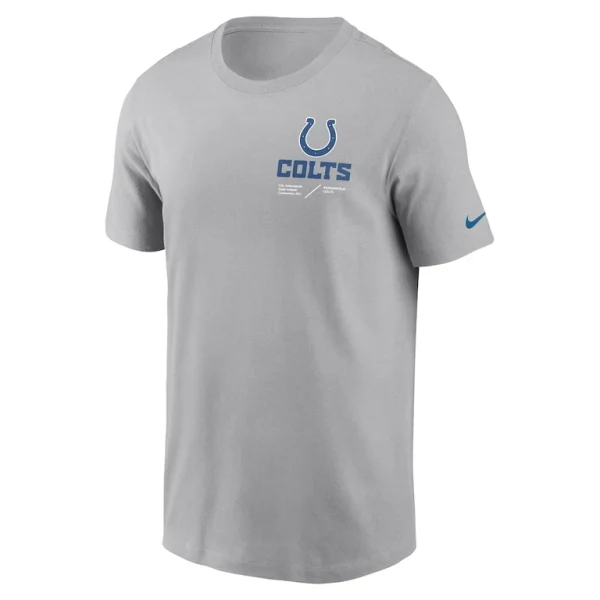 Indianapolis colts nike sideline infograph lockup performance t shirt anthracite Multi S