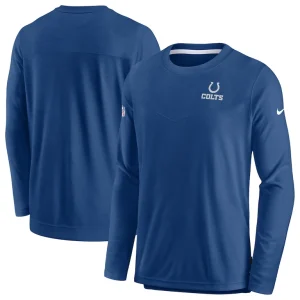 Indianapolis colts nike sideline lockup performance pullover sweatshirt Royal