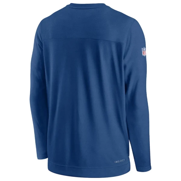 Indianapolis colts nike sideline lockup performance pullover sweatshirt Royal L