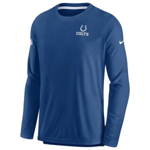 Indianapolis colts nike sideline lockup performance pullover sweatshirt Royal M