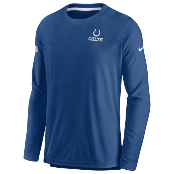 Indianapolis colts nike sideline lockup performance pullover sweatshirt Royal M