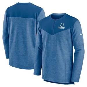 Indianapolis colts nike sideline lockup performance quarter zip top Royal
