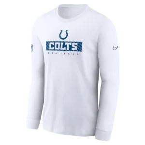 Indianapolis colts nike sideline performance long sleeve t shirt White M