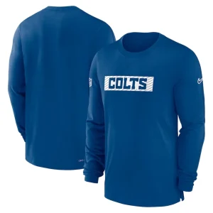 Indianapolis colts nike sideline player performance long sleeve t shirt Royal
