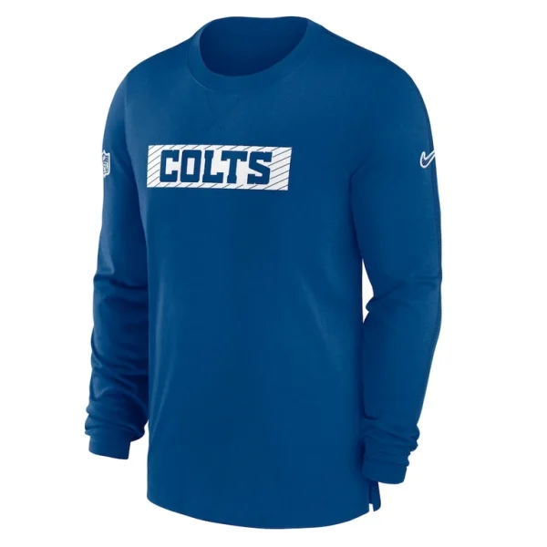 Indianapolis colts nike sideline player performance long sleeve t shirt Royal M