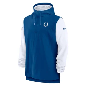 Indianapolis colts nike sideline player quarter zip hoodie Royalwhite M