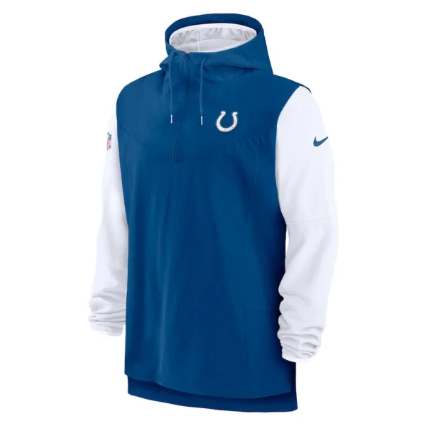 Indianapolis colts nike sideline player quarter zip hoodie Royalwhite M