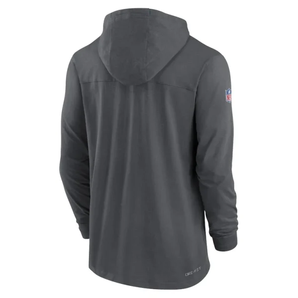 Indianapolis colts nike sideline pop performance pullover long sleeve hoodie t shirt Charcoal L