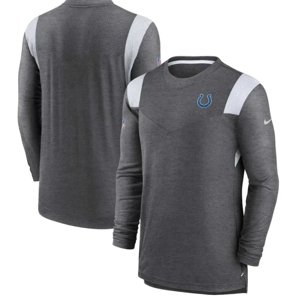 Indianapolis colts nike sideline tonal logo performance player long sleeve t shirt Charcoal