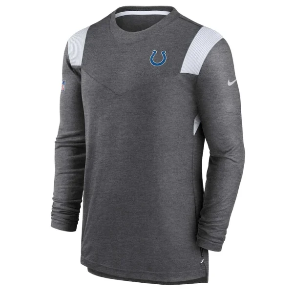 Indianapolis colts nike sideline tonal logo performance player long sleeve t shirt Charcoal M