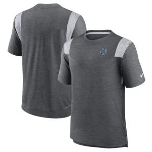 Indianapolis colts nike sideline tonal logo performance player t shirt Heather charcoal