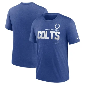 Indianapolis colts nike team tri blend t shirt Heather royal
