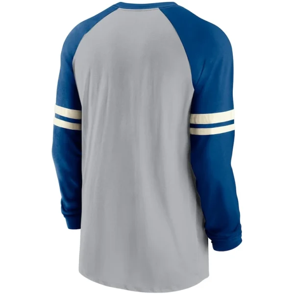 Indianapolis colts nike throwback raglan long sleeve t shirt Grayroyal L