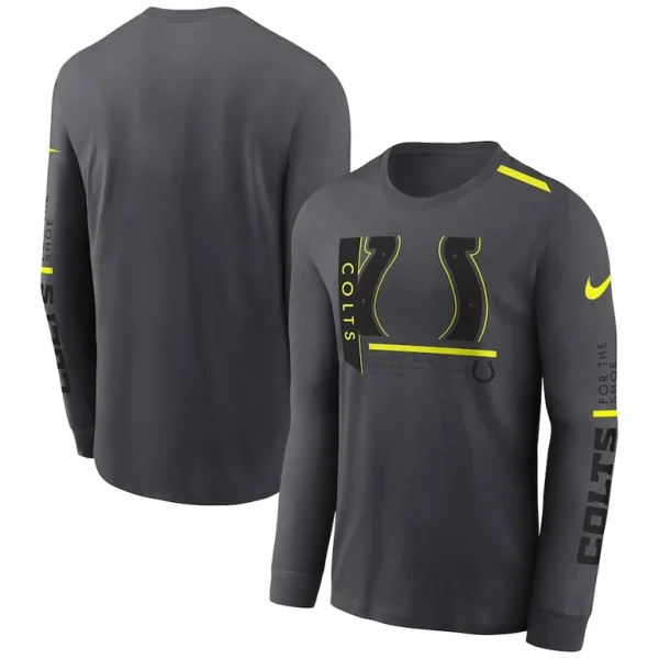 Indianapolis colts nike volt performance long sleeve t shirt anthracite Multi