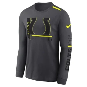 Indianapolis colts nike volt performance long sleeve t shirt anthracite Multi M