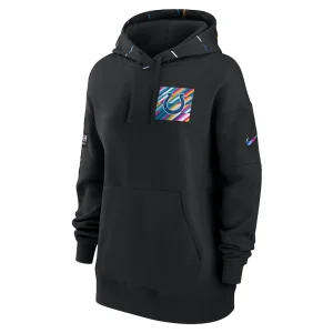 Indianapolis colts nike womens 2023 nfl crucial catch club pullover hoodie Black S
