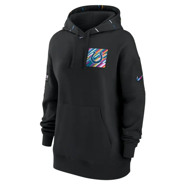 Indianapolis colts nike womens 2023 nfl crucial catch club pullover hoodie Black S