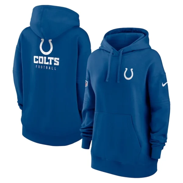 Indianapolis colts nike womens 2023 sideline club fleece pullover hoodie Royal