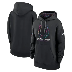 Indianapolis colts nike womens 2024 nfl crucial catch club pullover hoodie Black