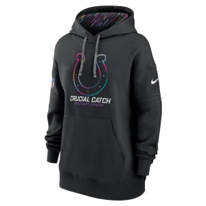 Indianapolis colts nike womens 2024 nfl crucial catch club pullover hoodie Black S