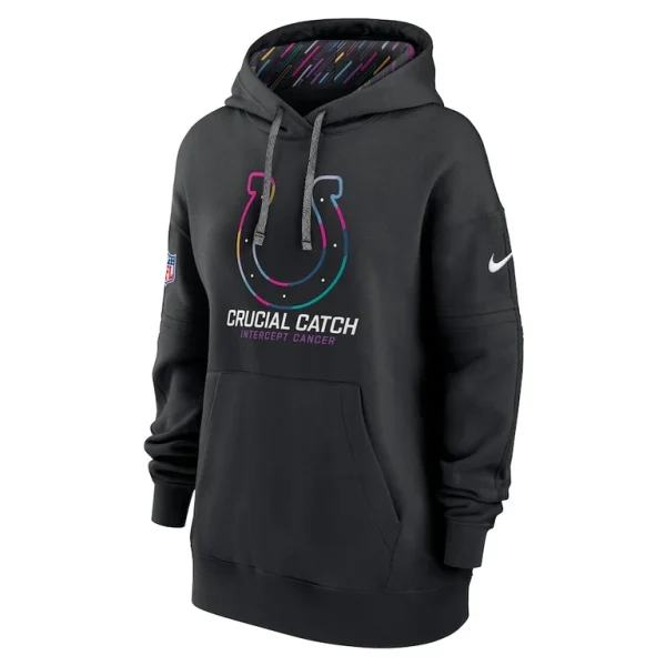 Indianapolis colts nike womens 2024 nfl crucial catch club pullover hoodie Black S