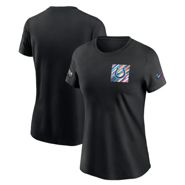 Indianapolis colts nike womens crucial catch sideline tri blend t shirt Black
