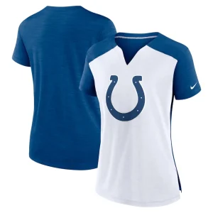 Indianapolis colts nike womens impact exceed performance notch neck t shirt Whiteroyal