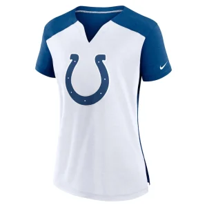 Indianapolis colts nike womens impact exceed performance notch neck t shirt Whiteroyal S