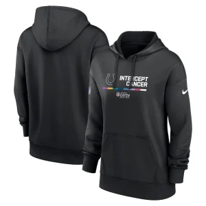 Indianapolis colts nike womens nfl crucial catch therma performance pullover hoodie Black