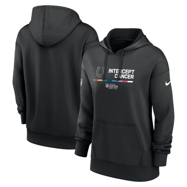 Indianapolis colts nike womens nfl crucial catch therma performance pullover hoodie Black