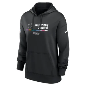 Indianapolis colts nike womens nfl crucial catch therma performance pullover hoodie Black S