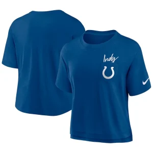 Indianapolis colts nike womens performance pocket t shirt Blue