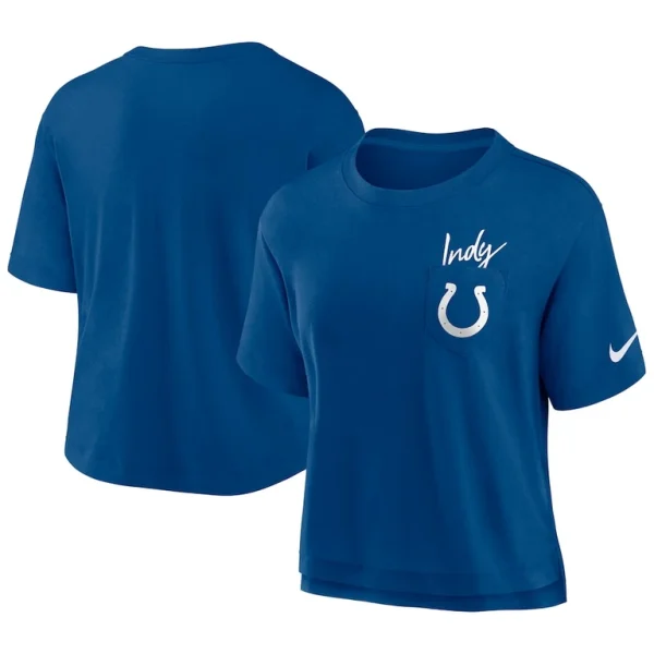 Indianapolis colts nike womens performance pocket t shirt Blue