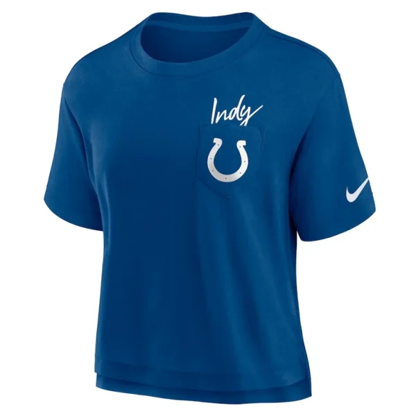 Indianapolis colts nike womens performance pocket t shirt Blue S