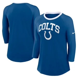 Indianapolis colts nike womens raglan 34 sleeve t shirt Royal