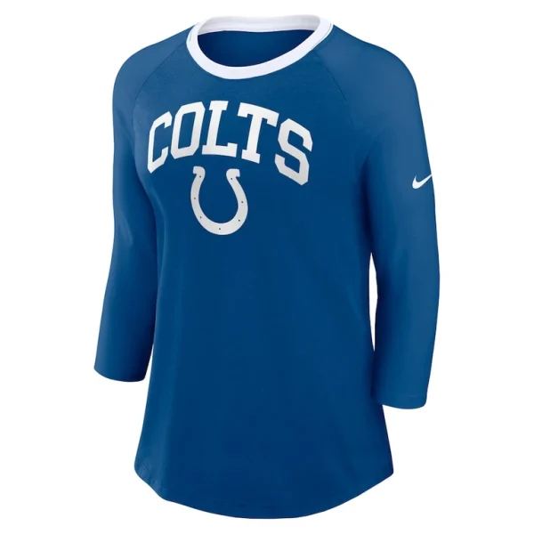 Indianapolis colts nike womens raglan 34 sleeve t shirt Royal S