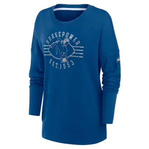 Indianapolis colts nike womens rewind playback icon performance pullover sweatshirt Royal S