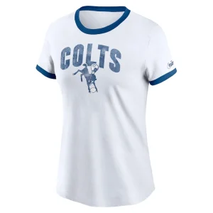 Indianapolis colts nike womens rewind ringer tri blend t shirt White S