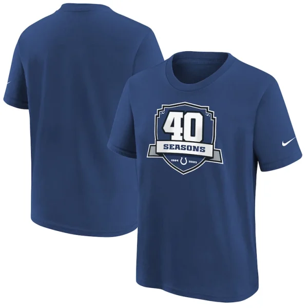 Indianapolis colts nike youth 40th anniversary t shirt Blue