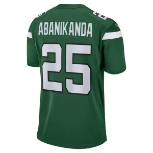 Israel abanikanda new york jets nike game jersey Gotham green L