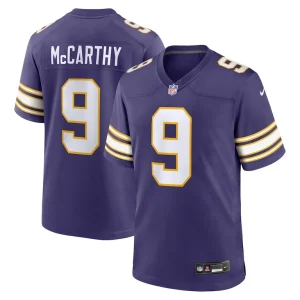 J.j. mccarthy minnesota vikings nike 2nd alternate player game jersey Purple