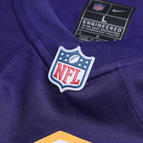 J.j. mccarthy minnesota vikings nike 2nd alternate player game jersey Purple XL