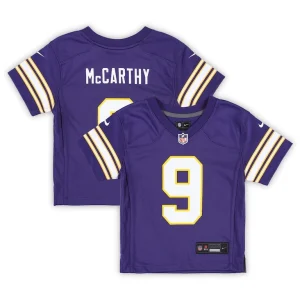 J.j. mccarthy minnesota vikings nike infant alternate player game jersey Purple