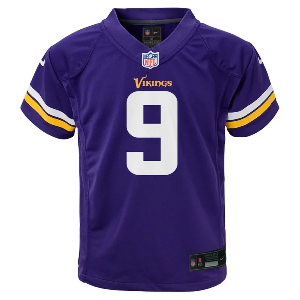 J.j. mccarthy minnesota vikings nike infant team player game jersey Purple 18 MO