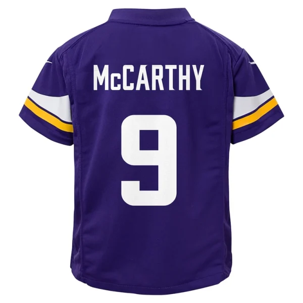 J.j. mccarthy minnesota vikings nike infant team player game jersey Purple 24 MO