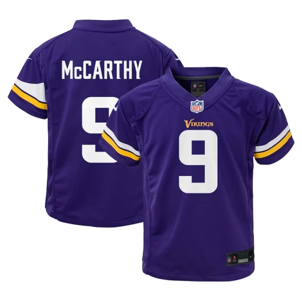 J.j. mccarthy minnesota vikings nike infant team player game jersey Purple