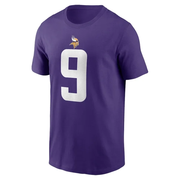 J.j. mccarthy minnesota vikings nike name number t shirt Purple M