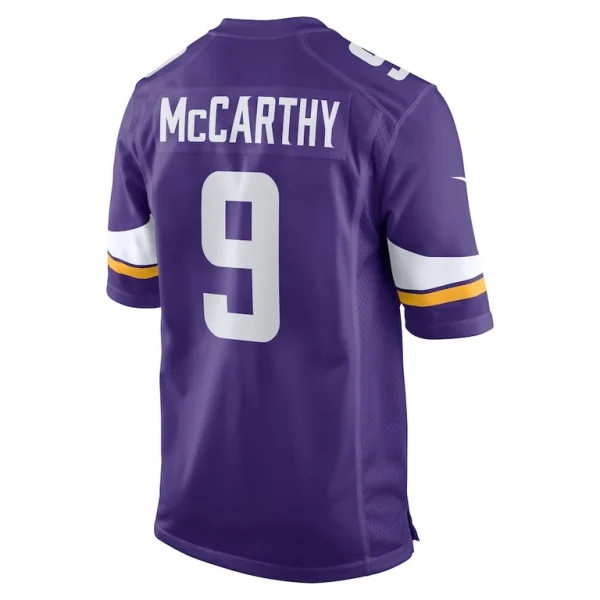 J.j. mccarthy minnesota vikings nike player game jersey Purple L