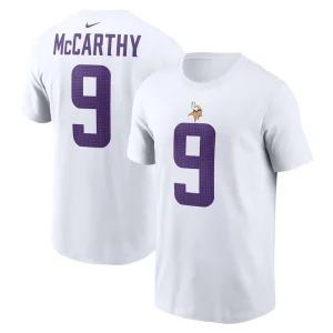J.j. mccarthy minnesota vikings nike player name number t shirt White