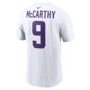 J.j. mccarthy minnesota vikings nike player name number t shirt White L